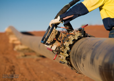 Gas pipeline testing by Gas Pipeline Construction site Photographer Paul Redding Hobart Tasmania Australia