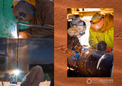 Pipe welding photographer, Paul Redding Hobart